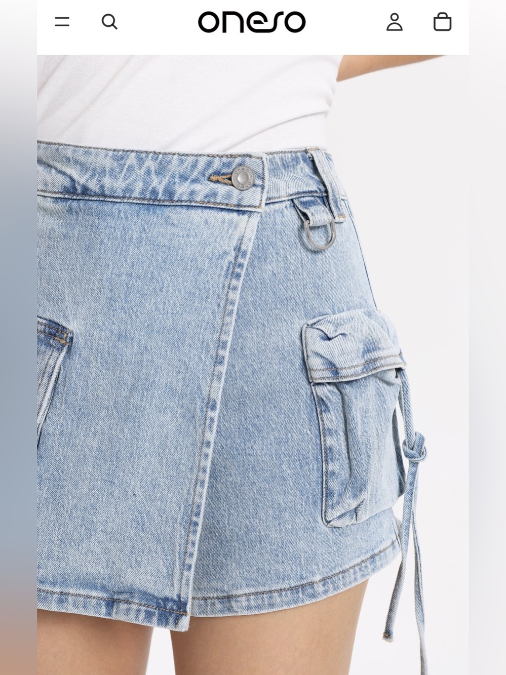 oneso Edgy High Rise Skort Jeans Size Small